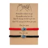Bracelet de carte créative Palm Devil Eye Woven Couple Bracelet Bijoux