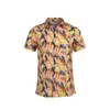 Chemises décontractées pour hommes Vêtements de plage pour hommes Chemise à manches courtes imprimée Hawaii Col rabattu Boutonné Top Tissu 5 couleurs