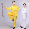 Etniska kl￤der unisex traditionell kinesisk l￥ng￤rmad wushu taichi kungfu uniform tai chi uniformer tr￤ning