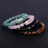 8 mm Crystal Crystal Crystal Crystal Bracelets Braccialetti colorati elastici per donne Gioielli da uomo
