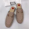 Pantoufles pour hommes et femmes chaussures de plage 100% cuir de vachette souple boucle en métal filet infrarouge femmes portant des sandales baotou demi-glisser