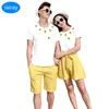 iairay summer 2018 couple clothes husband and wife matching family outfits men short sleeve cotton tshirt women short pants287E7081013
