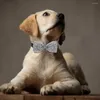 Dog Apparel Fahion Exquisite Decoration Pet Bowtie Bowknot Shining Diamond Slidable Collar For Dogs Cat Supplies Accessories