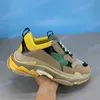 Triple s mens casual shoes grey blue beige green yellow navy white black rose gold silver red chaussures fashion platfor