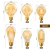 Inteligentne oświetlenie 6PCS Vintage Edison Bulb E27 Retro Lampa 220V 40W ST64 T10 T45 Light G95 G80 A60 Filament 221119