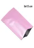 200pcslot 9x13 cm Vacuos rosa Mylar Packing Bolsas de aluminio para aluminio para té Polvo de papel Polla Mylar Top abierta Almacenamiento de alimentos3124436