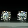 Stud Trendy 5mm9mm Lab Diamant Ohrring 100% Echt 925 sterling silber Schmuck Verlobung Hochzeit Ohrringe für Frauen männer bijou 221119