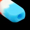 Colorful Silicone Skin Protect Thick Glass Pipes Pencil Style Dry Herb Tobacco Smoking Bong Wax Oil Rigs Nails Tip Straw Portable Cigarette Waterpipe Holder DHL