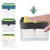 Soap Pump Dispenser with Sponge Holder Cleaning Liquid Dispenser Container Manual Press Soap Organizer Kitchen Cleaner Tool C100725853022