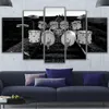 HD Printed Paintings Modular Home Decoration 5 Panels Musical Instrument Drum Posters Tableau Wall Art Modern Pictures Canvas2404