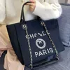 مصمم حقيبة يد فاخرة نسائية حقائب سهرة خطاب CC Beach Bag Brandch Canvas Pearl Designers حقائب اليد الإناث حقائب ظهر كبيرة على ظهرها على ظهرها