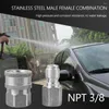 Car Washer NPT 3/8 Inch Quick Connect Fitting Pressure Connector Adapter Kit For Air Tools