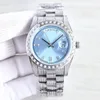 Fashion Mens Diamond Watches Sapphire Mirror Automatisch mechanisch horloge dames polshorloges 40 mm stalen band