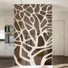 Adesivos de parede espelhados 3d removíveis, faça você mesmo, árvore, quarto, sala de estar, decoração de parede, fundo de tv, adesivos acrílicos, pasta de espelho c5573081