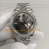 12 Estilos de Relógios de Tamanho Médio Feminino Masculino 36mm Mostrador Wimbledon Algarismos Romanos Moldura Canelada Pulseira de Aço Inoxidável BPF Cal.2813 Movimento BP Relógios Automáticos