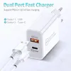 20W Fast Wall Charger Quick Charge Type C PD Charging Home Travel Chargers Adapter f￶r iPhone Samsung EU US Plug USB QC 3.0 Telefonladdare med detaljhandelsl￥dan