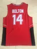 NCAA Koleji Erkekler Zac Efron Troy Bolton 14 Doğu Lisesi Wildcats Kırmızı Basketbol Formaları Ev Vintage Dikişli Gömlekler S-XXL