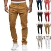 Men's Pants Men's Solid Color Trousers Casual Slim Straight Leg Micro Stretch Business Overalls XS-XXXL