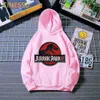 Dinosaur Print Jurassic Park Hoodies pojkar Kläder Cap Sweatshirts Winter Plus Velvet Kids Top Girls Sport Outfit Children Coat G103144149