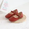 Athletic Shoes Kids Classic Retro Red Baby Girls Leather Rubber Sole Toddler Girl Casual Dress Princess Children's
