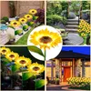 Tournesol solaire extérieur jardin pelouse lumière IP65 étanche fleurs chemin Patio cour mariage vacances décoration