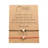 Creative Love Armband Simple Heart-Shaped Wax Woven Blessing Card Par Armband