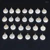 Brincos de argolas de água plana de moeda plana charme de pérola micro pav para brancos 26 Letra do alfabeto Brincho de declaração de ouro para mulheres