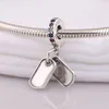 Charms dangle originali 925 sterling silver fits DIY style jewelry bracelet Hero Dog Tag 797659CZRMX H826172092047