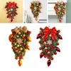 Flores decorativas coloridas árvores de natal grinalda porta pendurada guirlanda pó adereços cena natal testa crave para lareira de fazenda manto