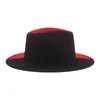 Berets Hat Fedoras Hats Winter Women Patchwork Felt Caps Men Fedora Red Black Fashion Luxury For Sombreros De Mujer Gorros