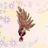 Rosa phoenix senhoras broche vento chinês jóias broche cor broca de água animal broche casaco roupas acessórios25526064370