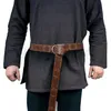 أحزمة حزام العصور الوسطى منقوش Viking Vegvisir Pu الجلود O حلقة قابلة للتعديل عصر النهضة الفارس الفارس الخصر