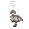 Glitter Flamingos Porte-clés Party Favor Réfléchissant Double Flip Glitter Porte-clés Dames Sac Pendentif En Gros Accessoires 1223668