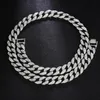 Catene ghiacciate Miami Cuban Chain Necklace Bracciale Oro's Gold Color 16mm Punk Choker Link Hip Hop Jewelry Holiday Gift2163