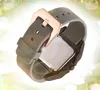 Popolare set coclea quadrato quadrante romano orologi da donna da uomo Cronografo da esterno al quarzo Batteria con movimento centrale Cintura in gomma spessa Orologio da polso casual da lavoro