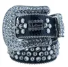 Mężczyźni kobiety BB Simon Belt Luksusowy projektant Pasek Retro igły Kluczowe Pasy 20 Kolor Crystal Diamond