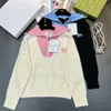 여성 스웨터 새로운 양모 숙녀 고급 브랜드 디자이너 채널 카디건 니트 스웨터 캐주얼 V- 넥 스티칭 캐시미어 탑 A3