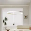 Hanglampen Designer Art Curve Ring Kroonluchter Noordse eenvoudige moderne woonkamer slaapkamer dineren slimme led verlichting