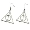 Oud Zilver Deathly Hallows Charm Hangers Drape Oorbellen Mode Vrouwen Sieraden Designer Oorbellen Accessoires Vriend Gift283U2179875