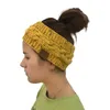 Nouvelles femmes chapeaux mode bohême hiver chaud tricoté bandeau cheveux accessoires femmes 039s CC laine large bandeau extensible solide cheveux 1540286