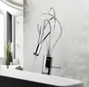 Robinets de cuisine Robinet de lavabo Chrome avec laiton éclairé Tour à 360 degrés Lavage multifonction au-dessus du comptoir et froid EY-A143