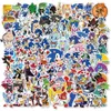 100 Stück Sonic The Hedgehog wasserdichte Anime-Aufkleber Graffiti für DIY-Aufkleber auf Koffer, Gepäck, Laptop, Fahrrad, Skateboard