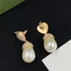 Boucles d'oreilles de charme 2022 nouvelle mode marque de luxe Designer diamant couleur diamant fraise champignon femmes boucle d'oreille fête de mariage Pâques haute qualité bijoux avec boîte