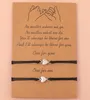 Alloy Love Wax Bracelet tissé Creative Card Card Ajustement Couple Bracelet Heart