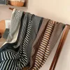 Foulards Suède Marque TOTEM Stripe Conception Simple 100 Coton Long Châle De Soie De Luxe Femmes Étole pour Cou 221119