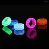 Wedding Rings Creative Resin Ring Punk Luminous Glowing In The Dark Band Fluorescent For Women Engagement Jewelry Men Gift