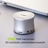 Haut-parleurs portables EWA A109 TWS Haut-parleur Bluetooth Musique en métal avec microphone micro SD AUX-IN Mains libres pour la maison Sound Box 221119