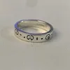 Moda Unisex luksusowy pierścionek dla kobiet mężczyzn Unisex duch projektant pierścionki biżuteria srebrny kolor