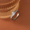 Clusterringen v -vormig 925 Sterling zilveren ring voor vrouwen sierlijke cz stapelbare vinger dubbele laag minimalistische sieraden bruidsmeisje cadeau