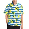 Camicie casual da uomo Camicia Hawaii al limone e lime Camicette da uomo luminose agli agrumi a maniche corte Oversize alla moda